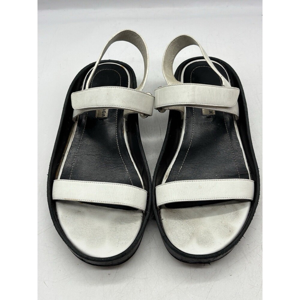 Balenciaga Sandals Strappy Flat Women’s Size EU 37 US 6.5-7 White SEE PHOTOS - Picture 7 of 12
